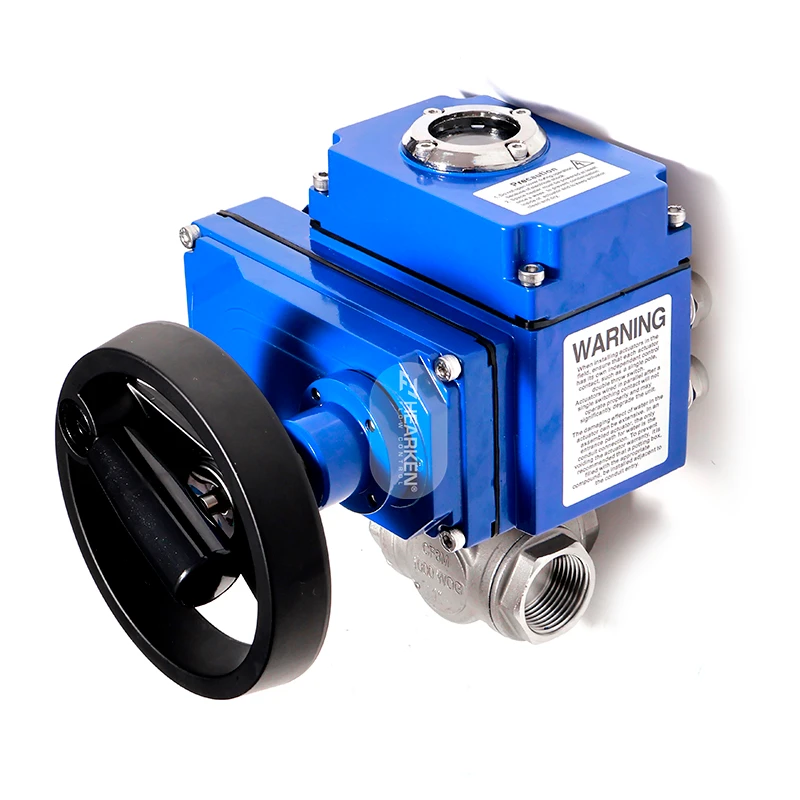 3 Way Motorized Ball Valve with hand wheel