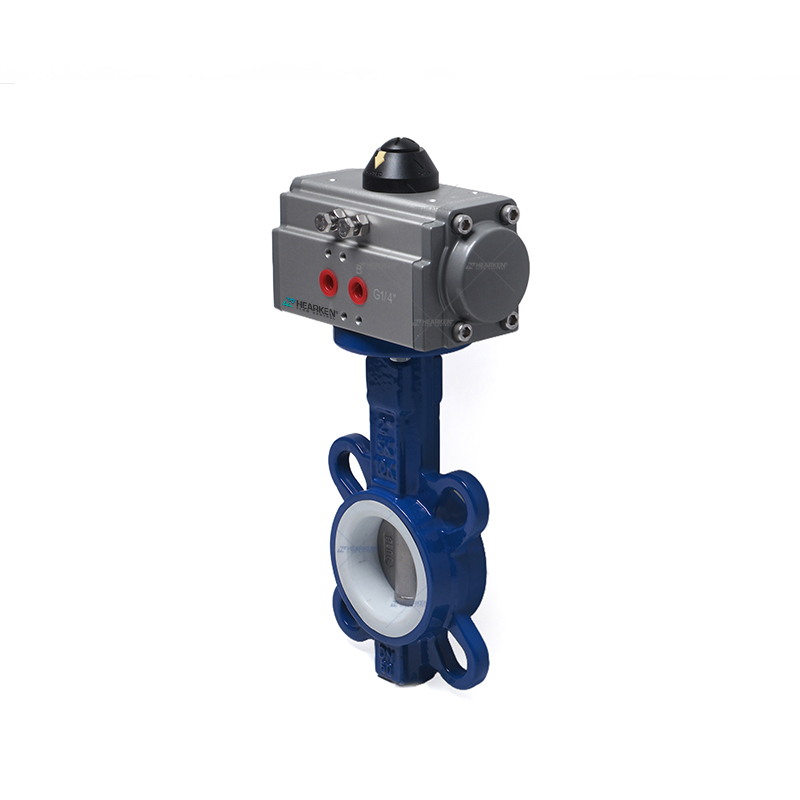 Cast Iron Pneumatic Operated Wafer Butterfly Valve