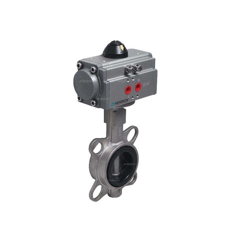 EPDM Seated Stainless Steel Pneumatic Actuated Butterfly Valve