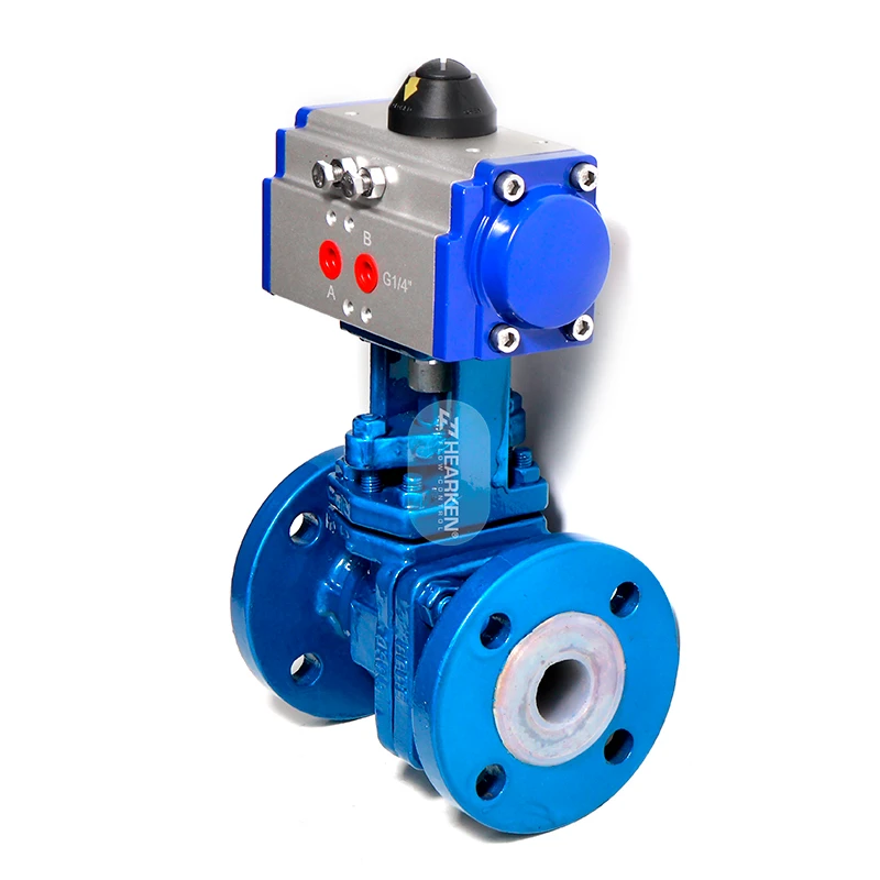 HPA Cast Iron Pneumatic Actuator Fluorine Flanged Ball Valve