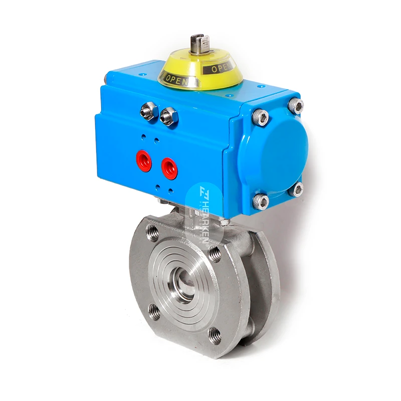 HPA Thin Type Wafer Type Long Shaft Pneumatic Ball Valve