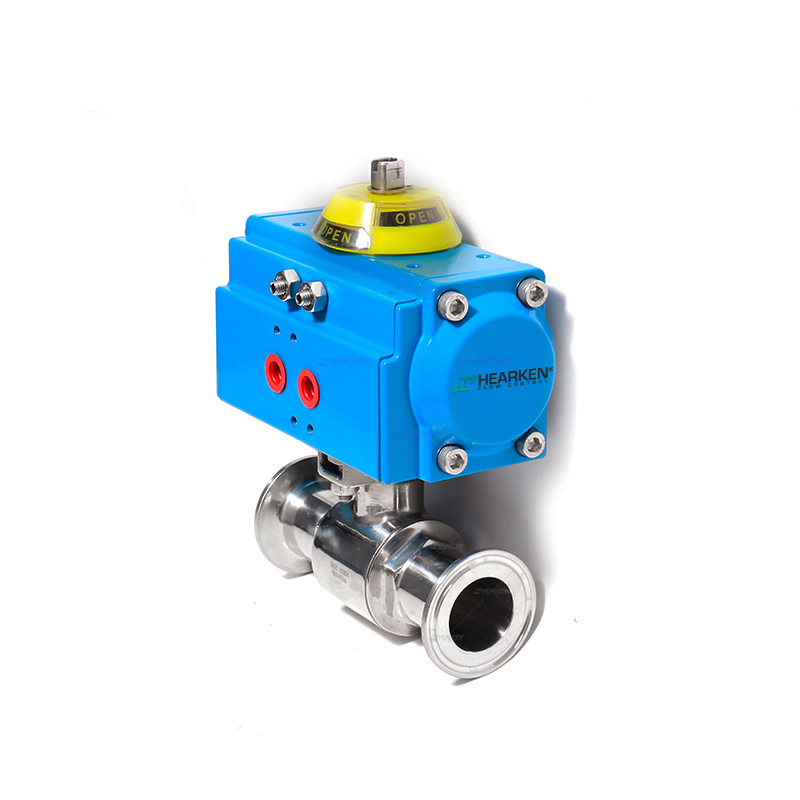 2 Way Long Shaft Pneumatic Operated Sanitary Ball Valve