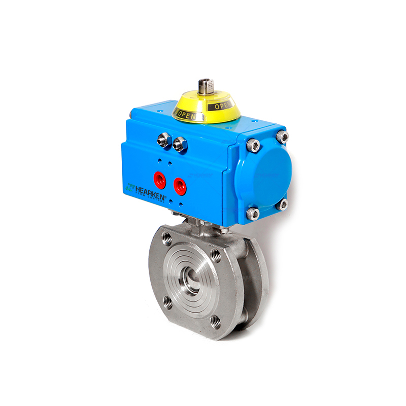 Thin Type Wafer Type Long Shaft Pneumatic Ball Valve