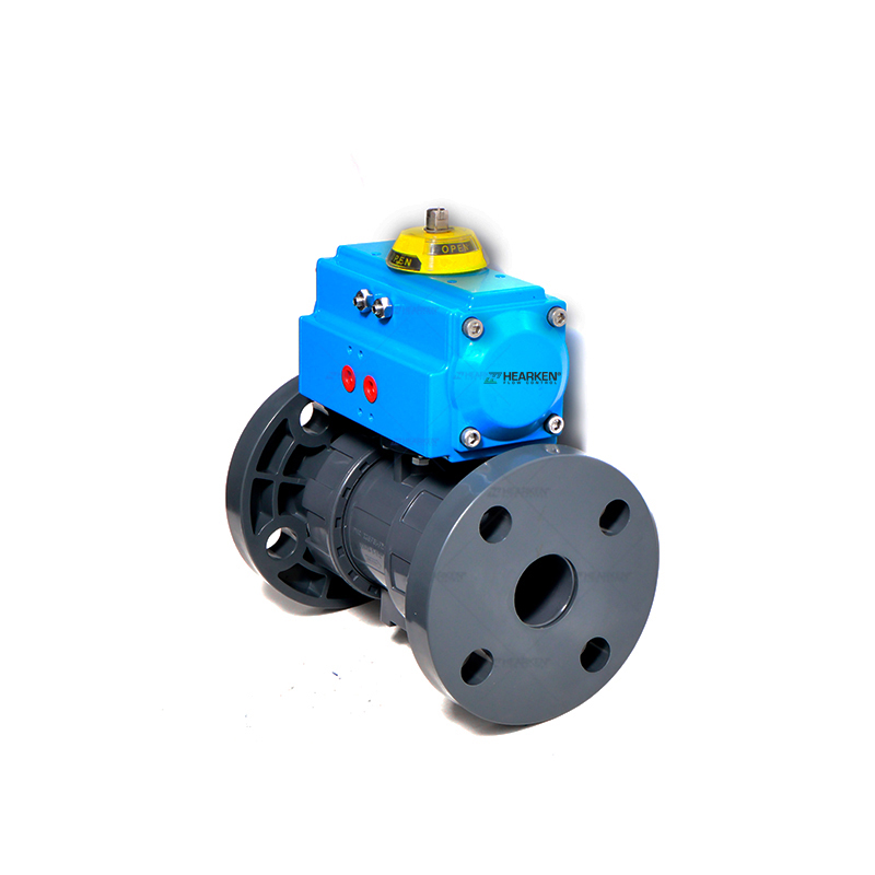 UPVC Ball Valve With Long Shaft Pneumatic Actuator