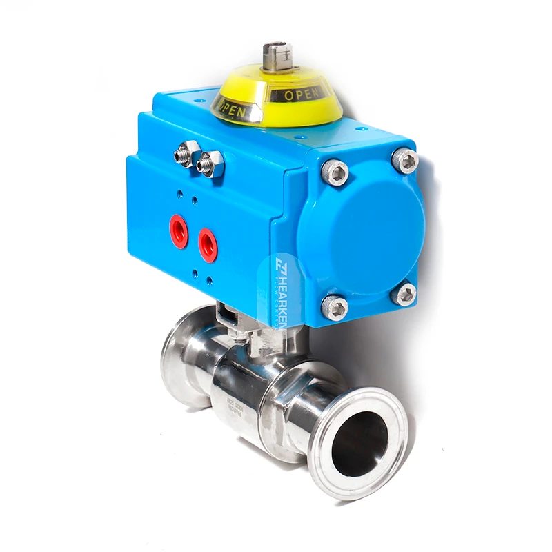 HPA  2 Way Long Shaft Pneumatic Operated Sanitary Ball Valve