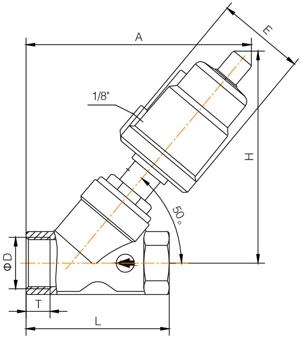 Q Series Pneumatic Angle Seat Hearken