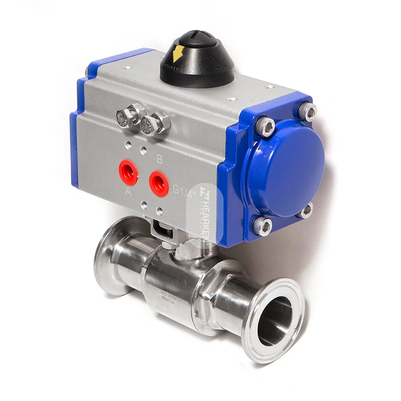 HPA  Sanitary Tri-Clamp Pneumatic Actuated Ball Valve